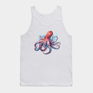 Orange Octopus Tank Top